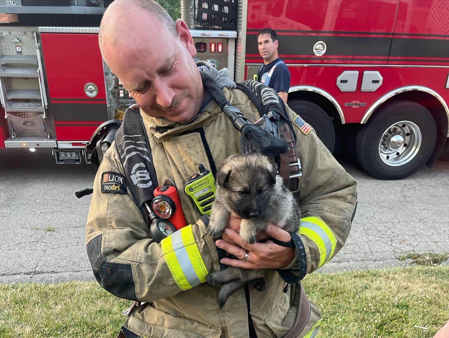 Discarded sparkler burned garage with puppies inside