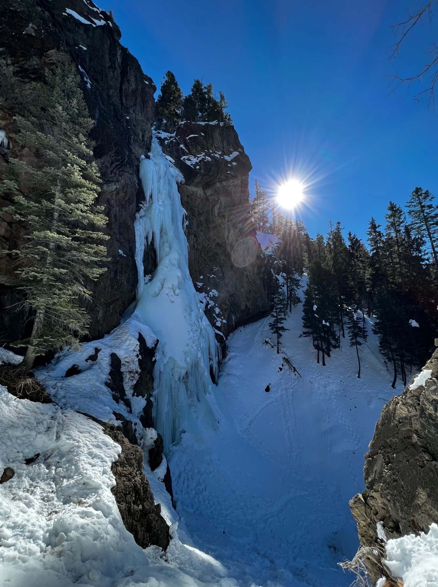 Dog trapped along frozen waterfall rescued by crews from Archuleta County Sheriff’s office teams