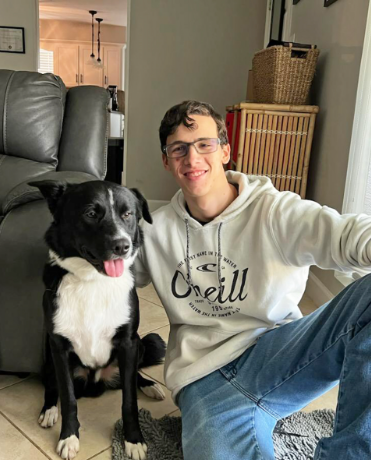 Rescued border collie alerted family their teen son was having stroke saving his life