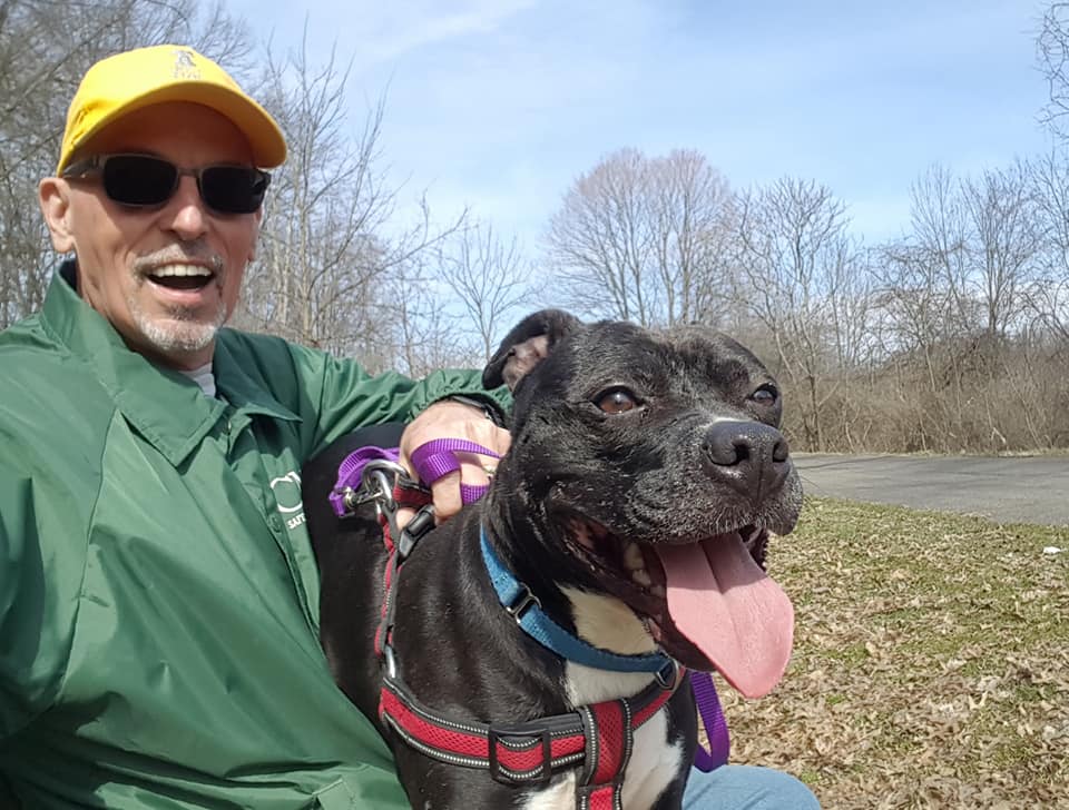 Volunteer at Animal Charity of Ohio helps dog find a new home after more than years five years at shelter