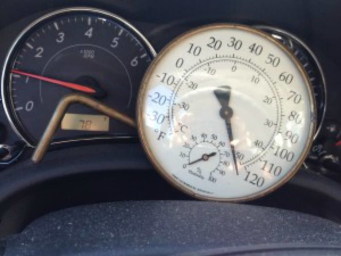 Police smash back window of vehicle to rescue dog left in hot car