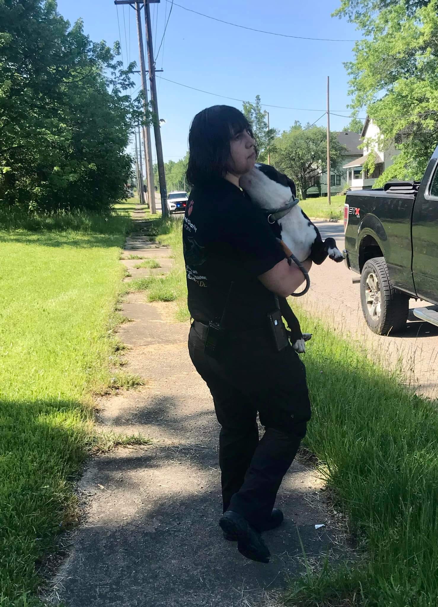 Dog chained and dragged behind car rescued by quick thinking humane agent in Ohio