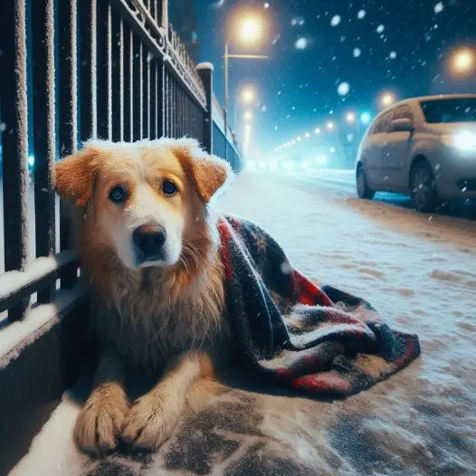 The dog waits for its owner here every day, not knowing that he will never come back to pick it up
